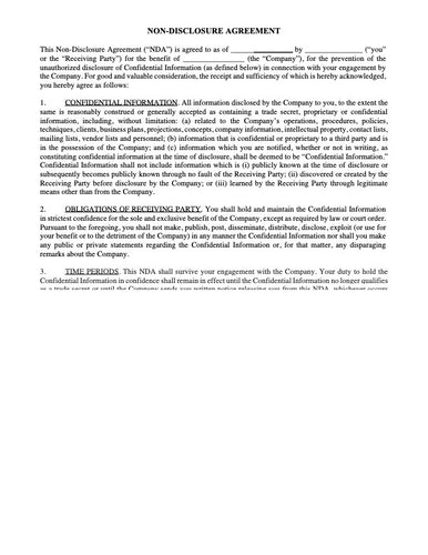 Non-Disclosure/Confidentiality Agreement